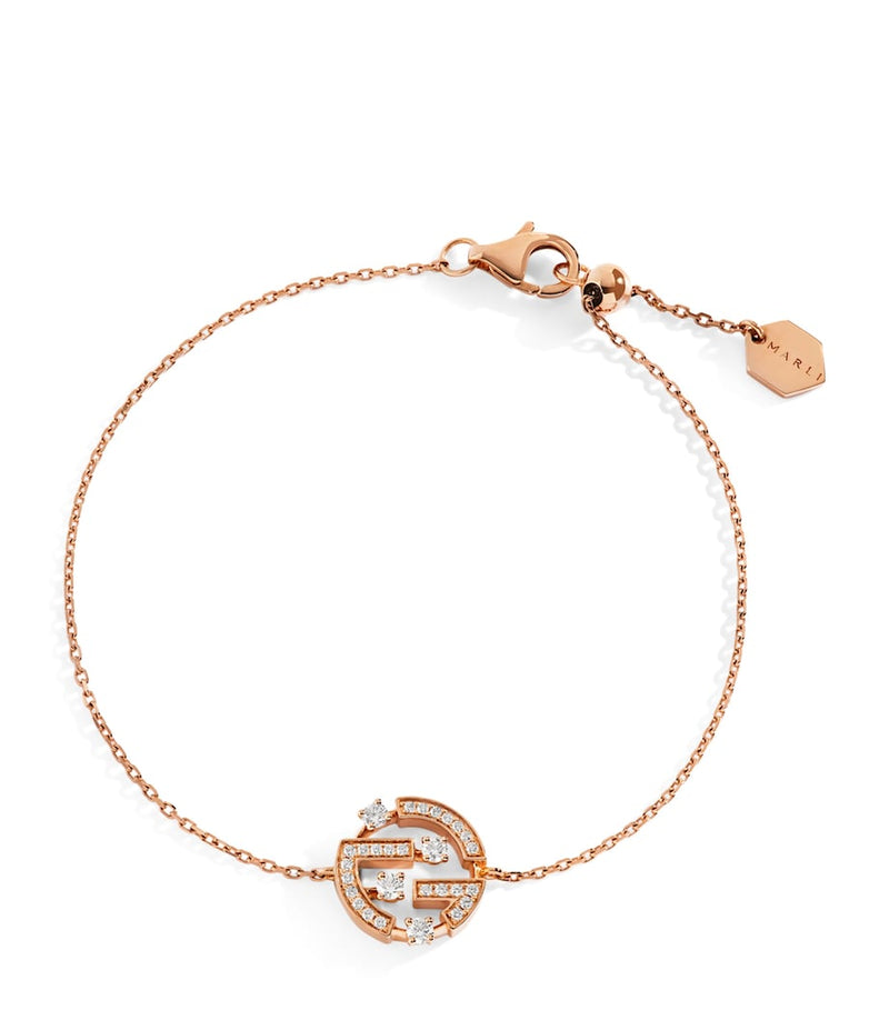 Marli New York Rose Gold Diamond Avenues Bracelet - British product