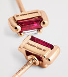Suzanne Kalan rose gold ruby diamond stud earrings - British product