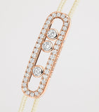 Messika rose gold diamond bracelet 0.26ct, imported from the UK