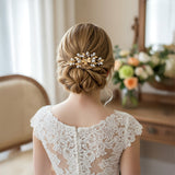 Livingandhome wedding hair comb floral leaf design - British product