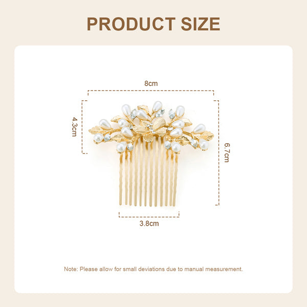 Livingandhome wedding hair comb floral leaf design - British product