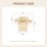 Livingandhome wedding hair comb floral leaf design - British product