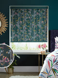 Sara Miller roller blind dark green linear, UK version
