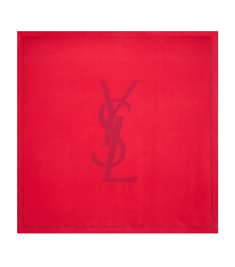 Saint Laurent Cassandre silk scarf 135cm, imported from the UK