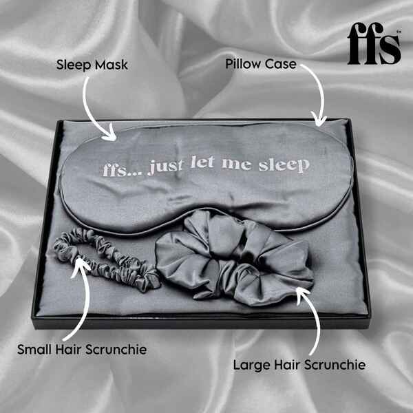 FFS Beauty Satin Sleep Set Silver - British product