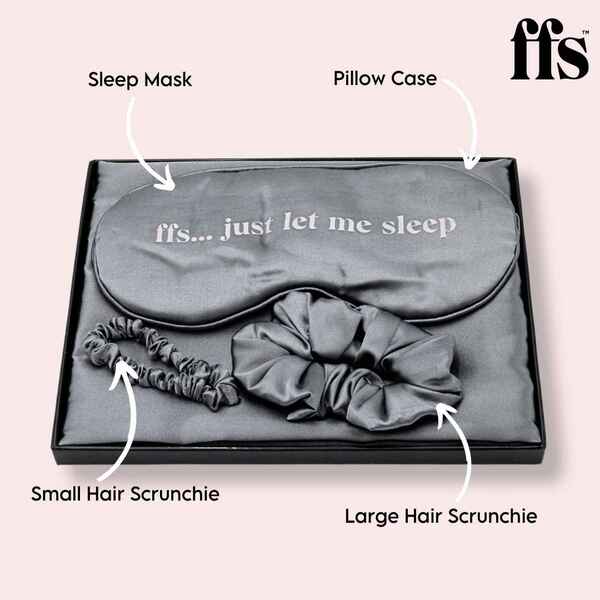 FFS Beauty Satin Sleep Set Silver - British product