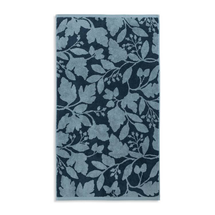 Habitat hand towels navy foliage 90x50cm - British product