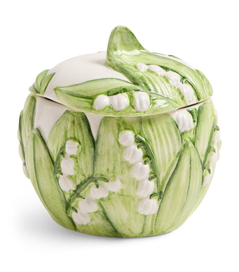 Les-Ottomans Lilly of the Valley sugar pot, UK version