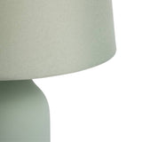 Argos Home sage green ceramic table lamp with fabric shade, imported from the UK