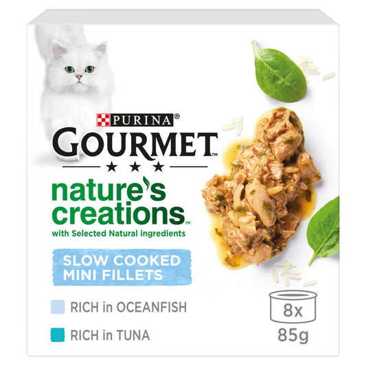 Gourmet Nature's Creations Slow Cooked Mini Fillets Fish Selection in Gravy Cat Food & Accessories ASDA   