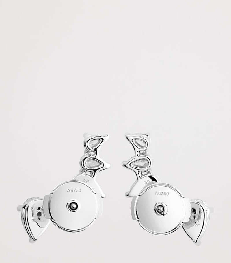 Chopard L'Heure du Diamant white gold diamond stud earrings, imported from the UK