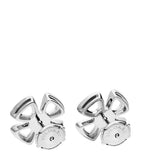 Bvlgari Fiorever white gold diamond stud earrings, imported from the UK