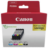 Argos Canon CLI-571 Ink Cartridges Multipack - Black, Cyan, Magenta, Yellow- Buy online at McGrocer