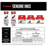Canon CLI-571 ink cartridges multipack black and colour, UK version