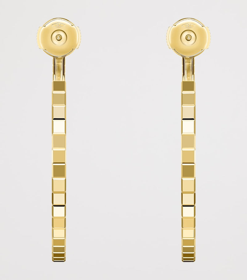 Chopard Ice Cube hoop earrings yellow gold - British product