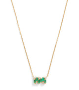 Harrods Suzanne Kalan Yellow Gold, Emerald and Diamond Shimmer Pendant Necklace- Buy online at McGrocer