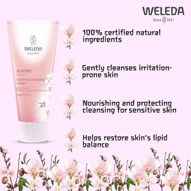 Weleda Natural Almond Soothing Cleansing Lotion Vegan   75ml GOODS M&S