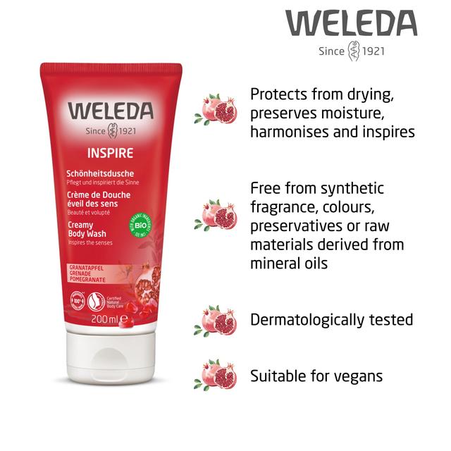Weleda Pomegranate Inspire Creamy Vegan Body Wash   200ml GOODS M&S