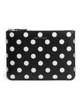 Harrods Comme des Garçons Wallet Large Leather Polka-Dot Zipped Pouch- Buy online at McGrocer