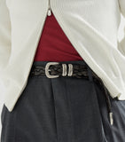 Brunello Cucinelli woven calfskin belt (British brand)