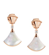 Harrods Bvlgari Rose Gold Diamond and Mother-of-Pearl Divas' Dream Earrings- Buy online at McGrocer