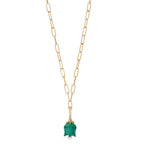 Annoushka yellow gold malachite tulip charm, imported from the UK