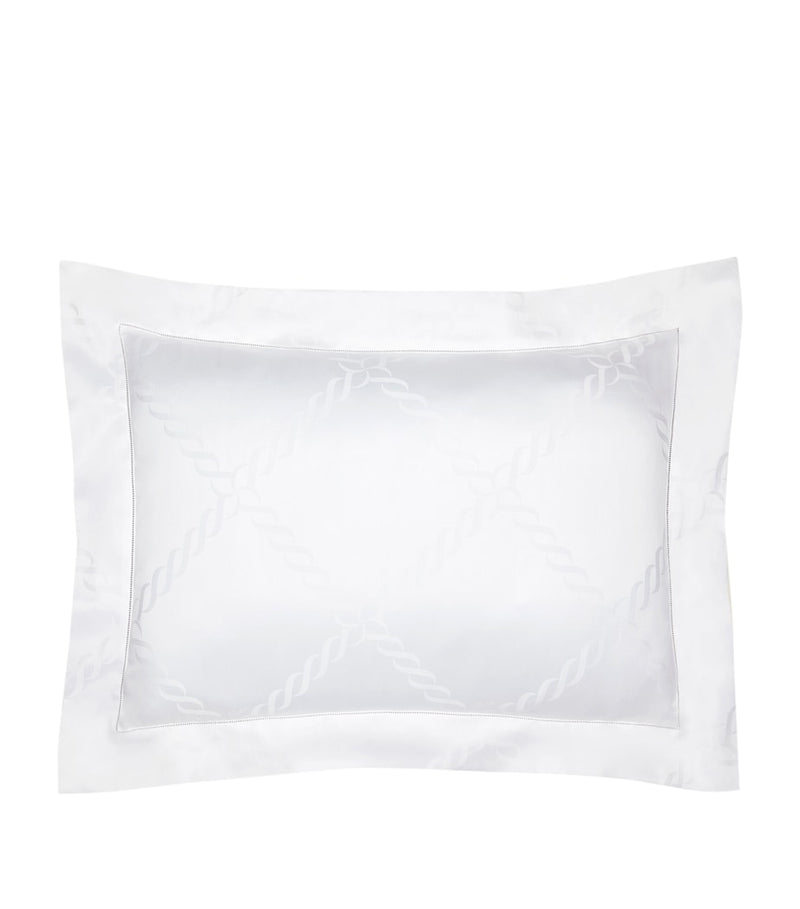 Pratesi pillowcase with braid motif 50cm x 90cm, imported from the UK