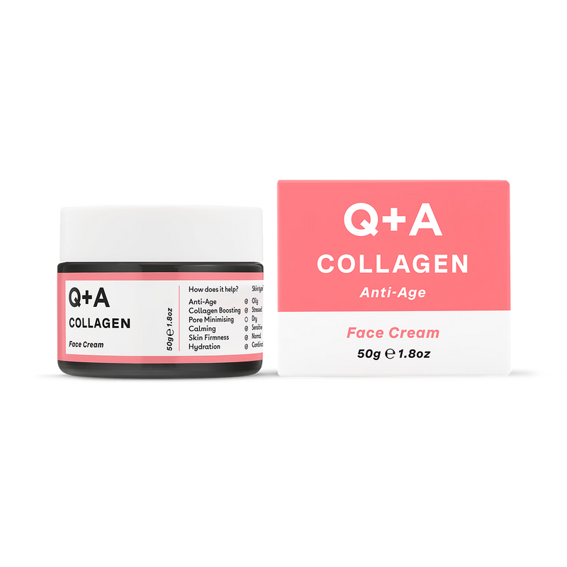 Q+A Collagen Face Cream 50g, imported from the UK
