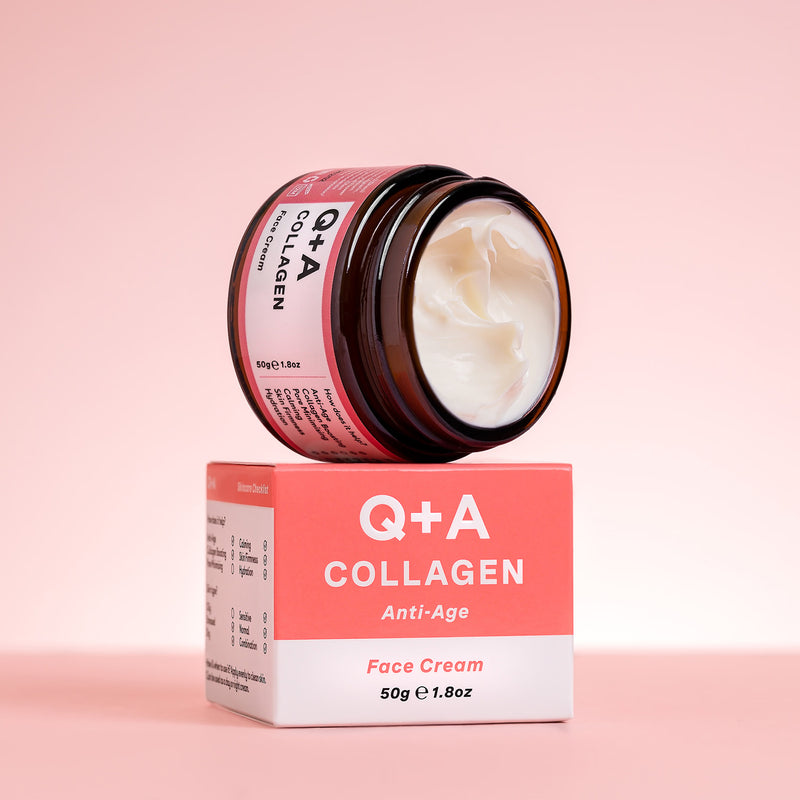Q+A Collagen Face Cream 50g, imported from the UK