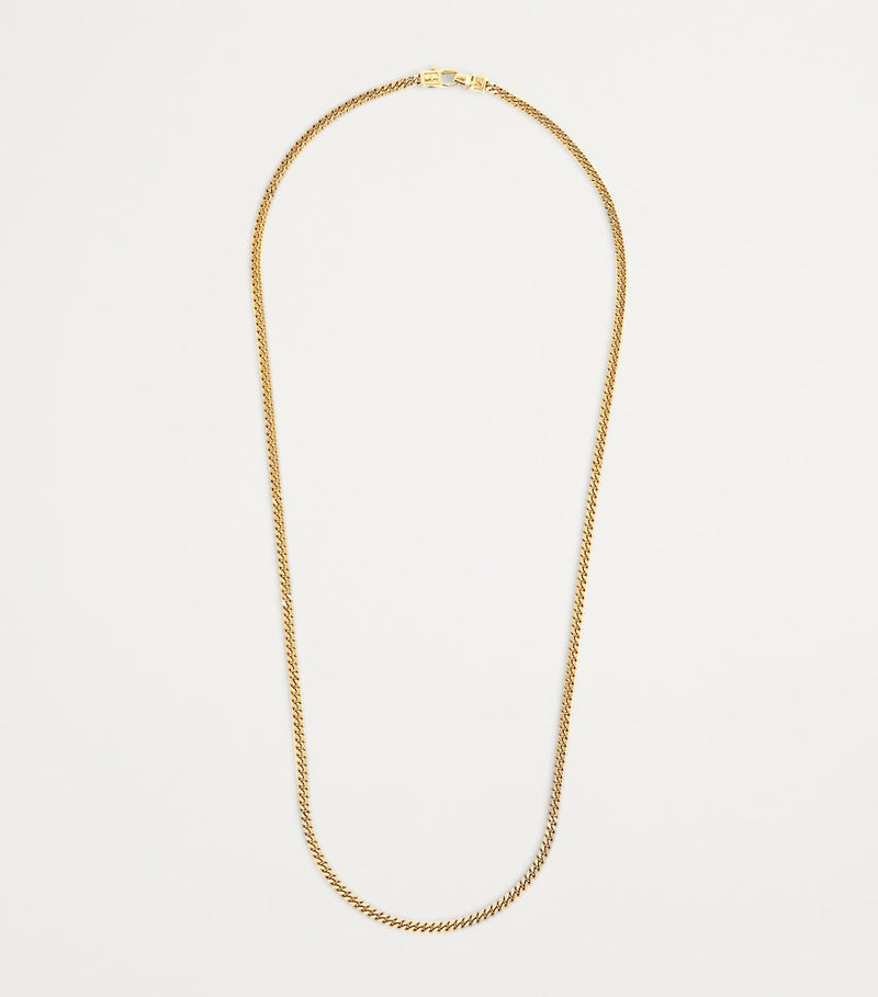 Tom Wood gold-plated curb chain necklace, imported from the UK
