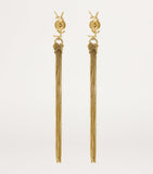 Saint Laurent Cassandre tassel pendant earrings, UK version