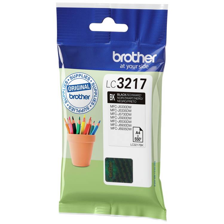 Brother LC3217BK black ink cartridge, imported from the UK