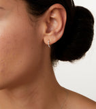 Astrid & Miyu white gold and topaz hoop earrings - British product