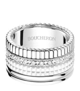 Harrods Boucheron White Gold and Diamond Quatre Double White Edition Ring- Buy online at McGrocer