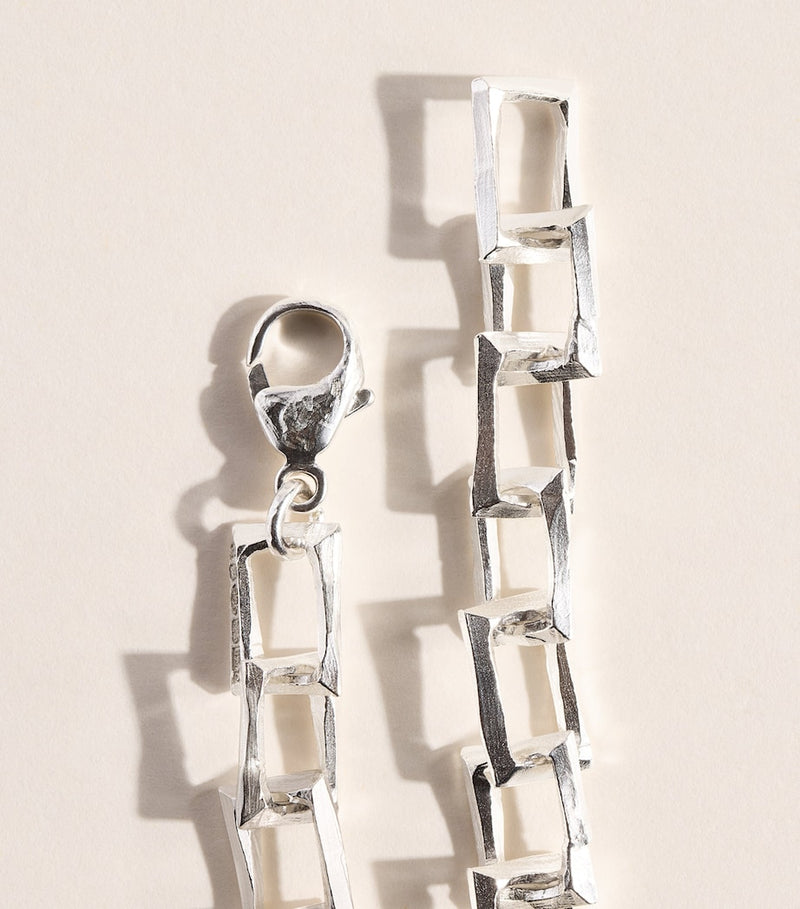 The Ouze sterling silver petite bulk bracelet - British product