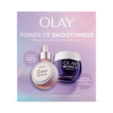 Holland & Barrett Olay Smooth & Renew Gift Set Super Serum 30ml and Retinol 24 Night Face Moisturiser 50ml- Buy online at McGrocer