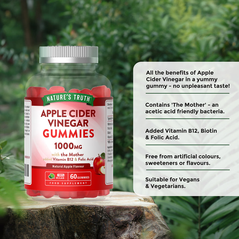 Nature's Truth Apple Cider Vinegar Ginger Gummies 60 count (British brand)