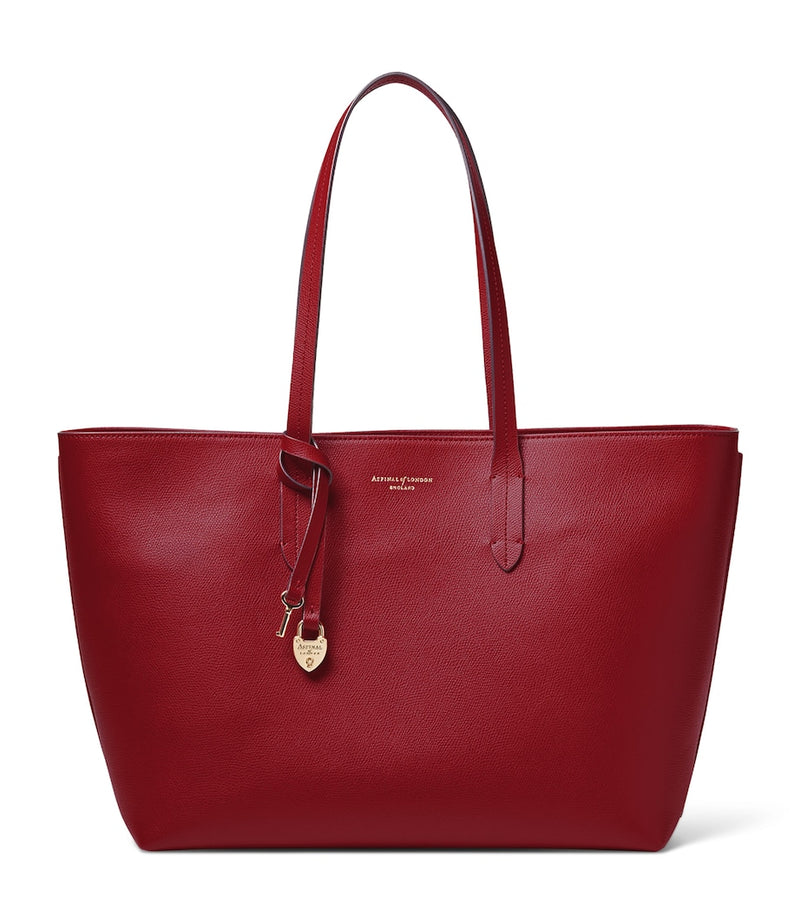 Aspinal Of London East West leather tote bag - British product