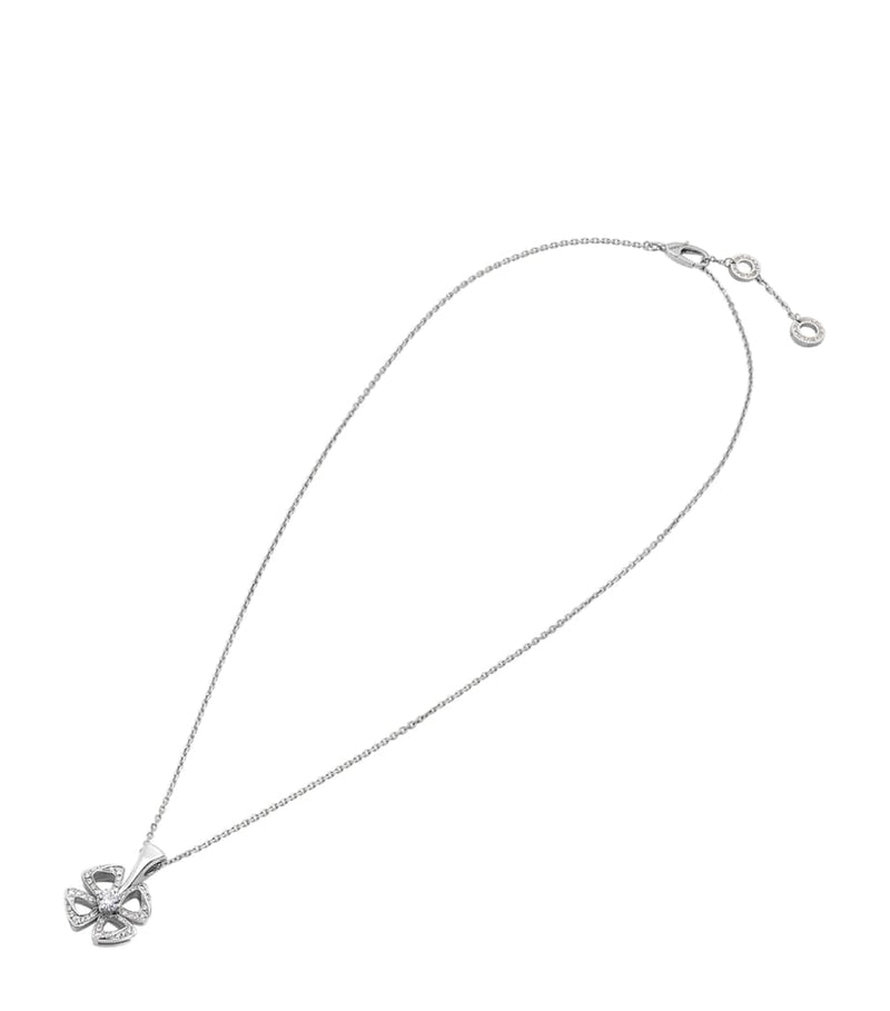 Bvlgari Fiorever white gold diamond necklace, imported from the UK