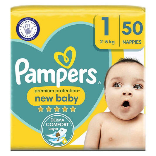 Pampers New Baby Size 1, 50 Newborn Nappies, 2kg-5kg, Essential Pack Toys & Kid's Zone Boots   