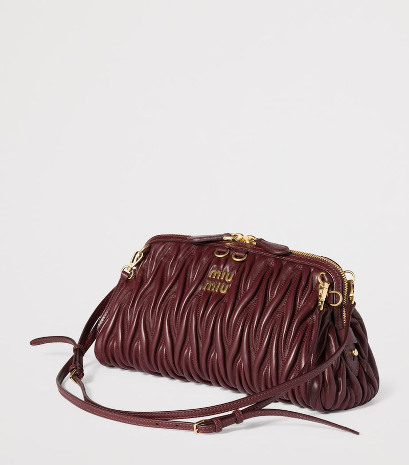 Miu Miu matelassé leather clutch bag, UK version