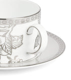 Wedgwood Silver Tonquin teacup and saucer (British brand)
