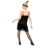Smiffys Fringe Flapper Costume with dress and headpiece, UK version