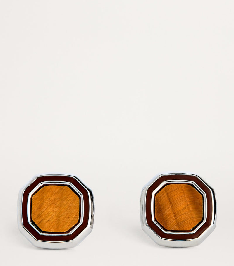 Tateossian palladium-plated pen and cufflinks set (British brand)