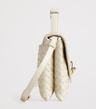 Bottega Veneta Knot Lock top-handle bag lambskin Intrecciato, imported from the UK