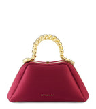 Bvlgari mini satin serpentine top-handle bag, imported from the UK