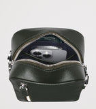 Aspinal of London leather Reporter North South cross-body bag, imported from the UK