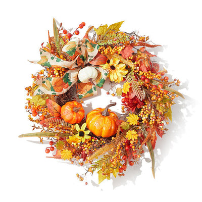 Superdrug Livingandhome Halloween Artificial Pumpkin Maple Leaf Wreath- Buy online at McGrocer