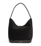 Sandro Paris suede Tangoso bucket bag with gold-tone hardware - British product