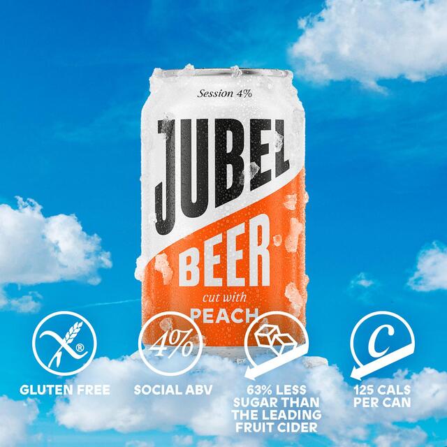 JUBEL Beer cut with Peach 4 x 330ml - McGrocer